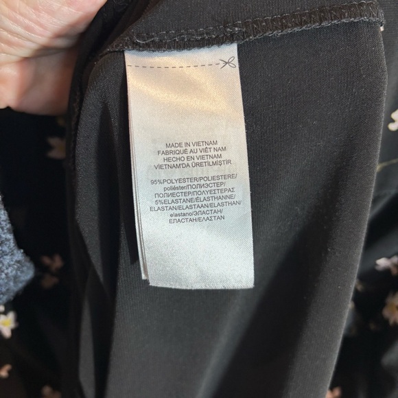 RALPH LAUREN LRL Sz 10 Amadora Jersey Knit Floral Black Long Sleeve Ruffle Dress - Picture 9 of 10